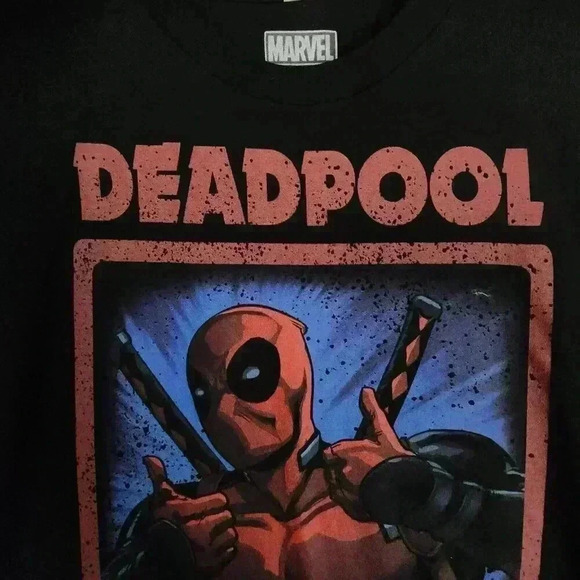 Deadpool Marvel T-Shirt Size Medium Black Graphic Movie EUC‎ - Picture 4 of 14